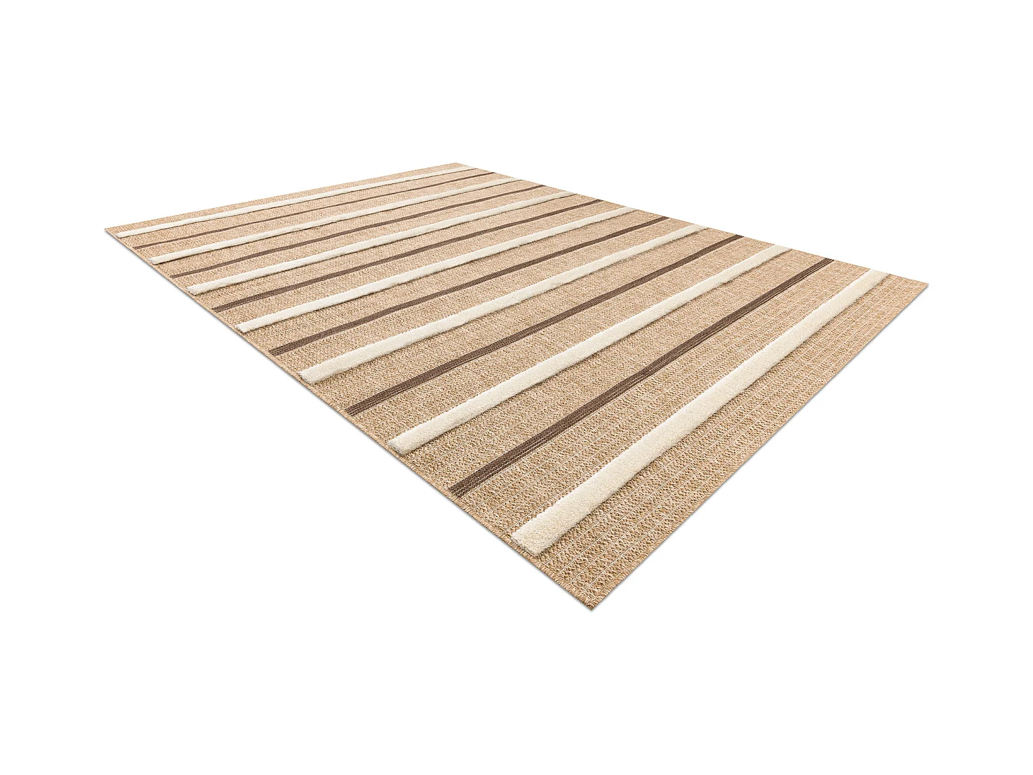 Tappeto SPARK 0686A beige / crema - Linee, sisal, strutturale 140x190 cm