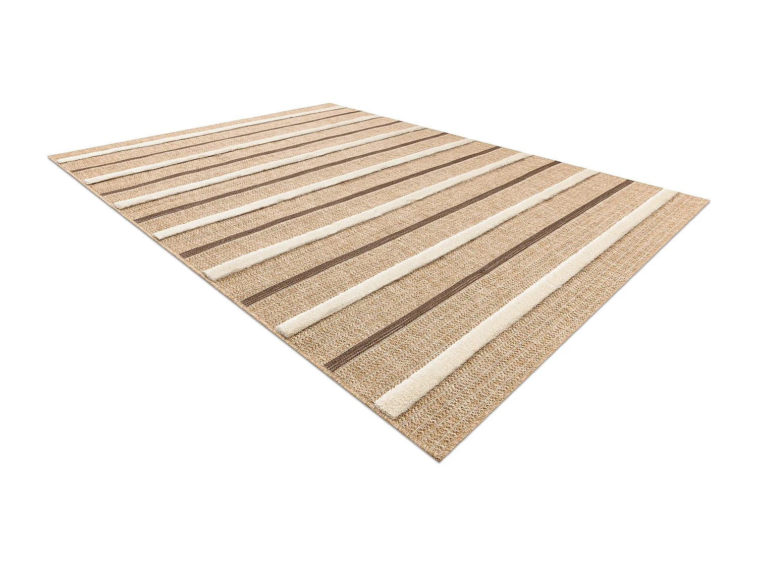 Dywan SPARK 0686A beż / krem - Linie, sizal, strukturalny  140x190 cm