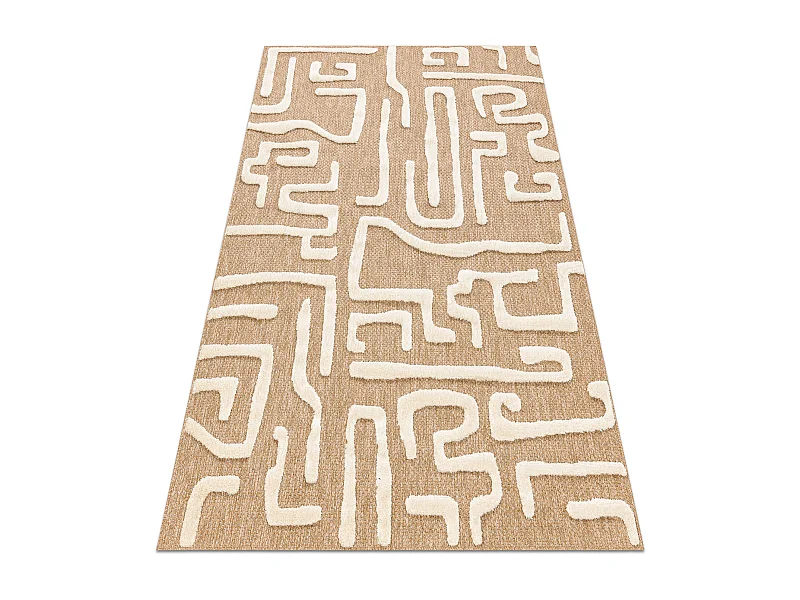 SPARK 0711A beige / room tapijt - Labyrint, sisal, structureel 180x270 cm