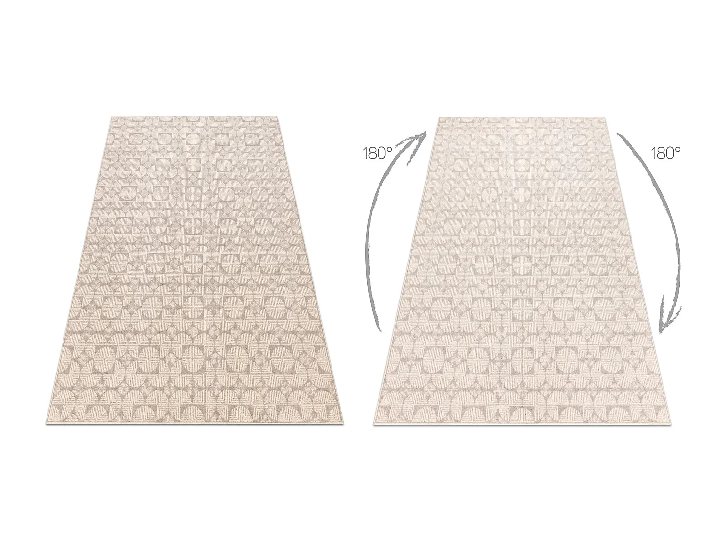 Tapis Laine ANGEL 7887 / 52022 Géométrique beige / gris 120x170 cm