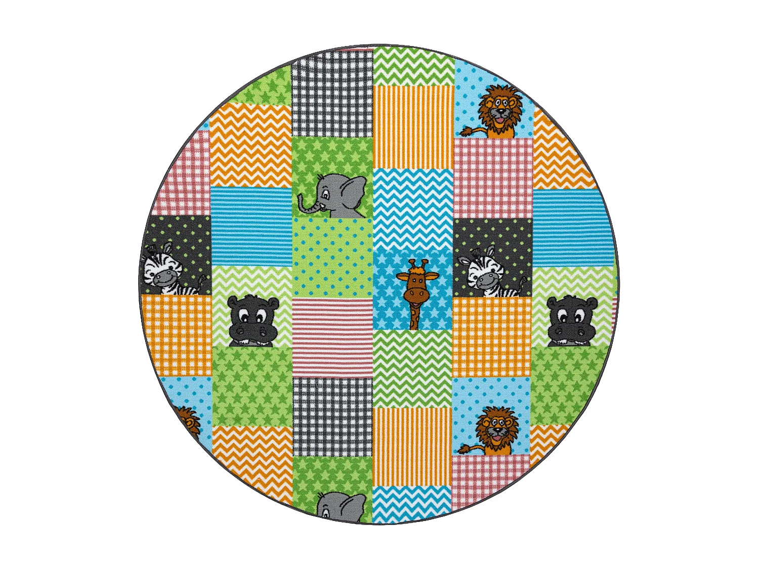 Tapis pour enfants ZOO Cercle animaux cercle 133 cm
