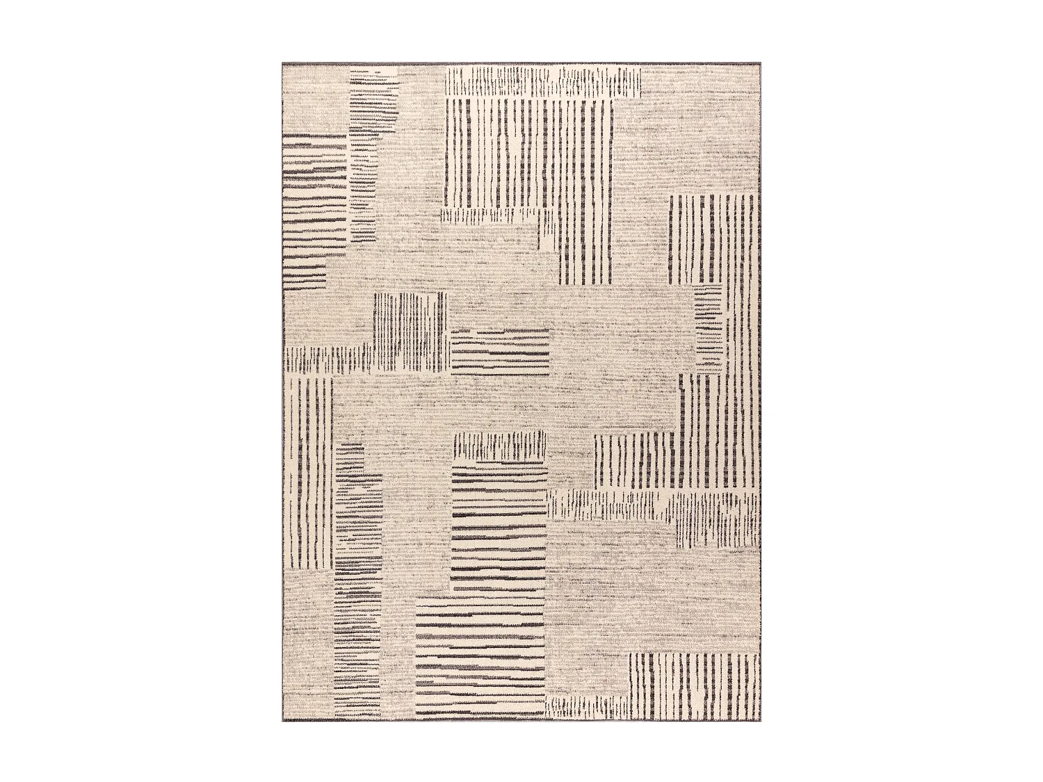 Tapis Laine ANGEL 6553 / 52022 Lignes beige / gris 80x150 cm