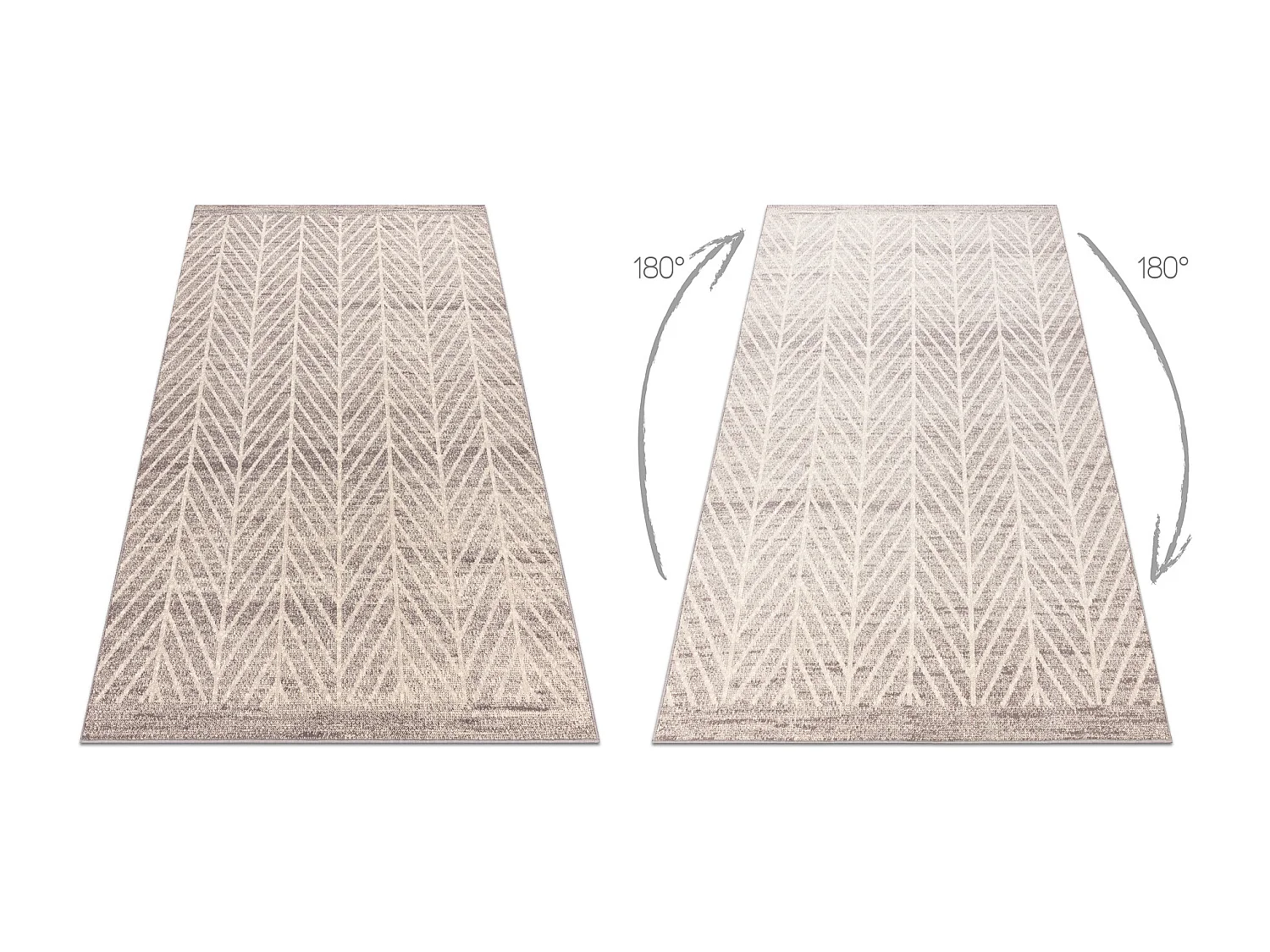 Tapijt Wol ANGEL 1188 / 52033 Chevron, visgraat beige / grijs 200x300 cm