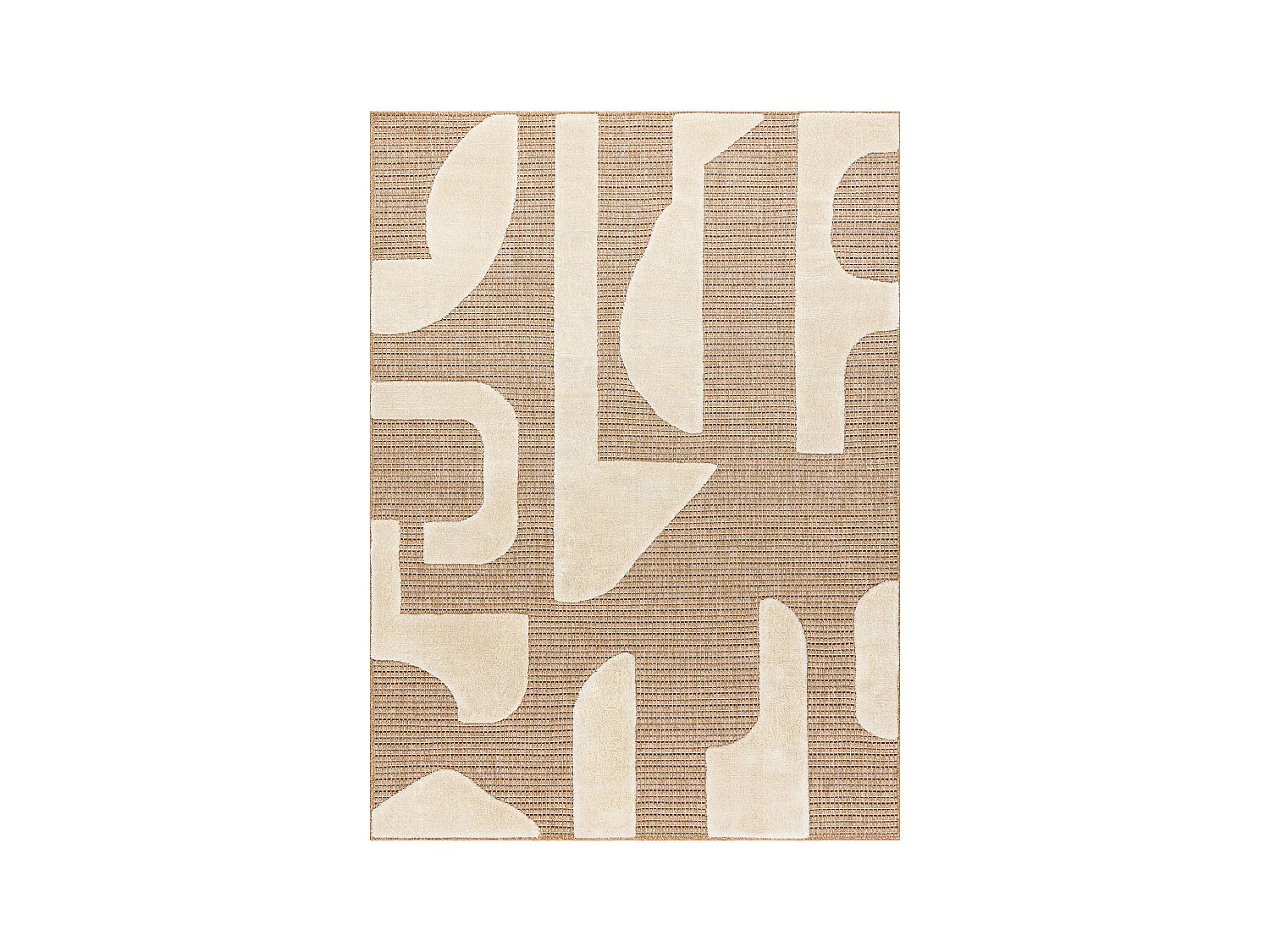 Tapis SPARK 0696A beige / crème - Géométrique, sisal, structurel 120x170 cm