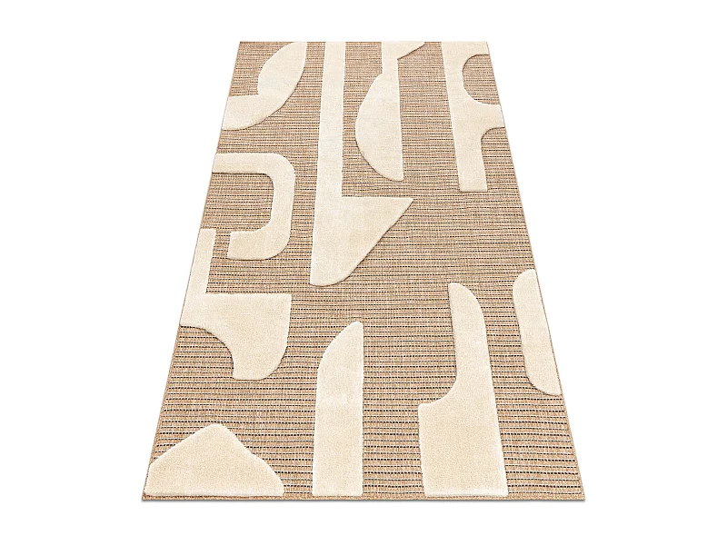 Tapis SPARK 0696A beige / crème - Géométrique, sisal, structurel 120x170 cm