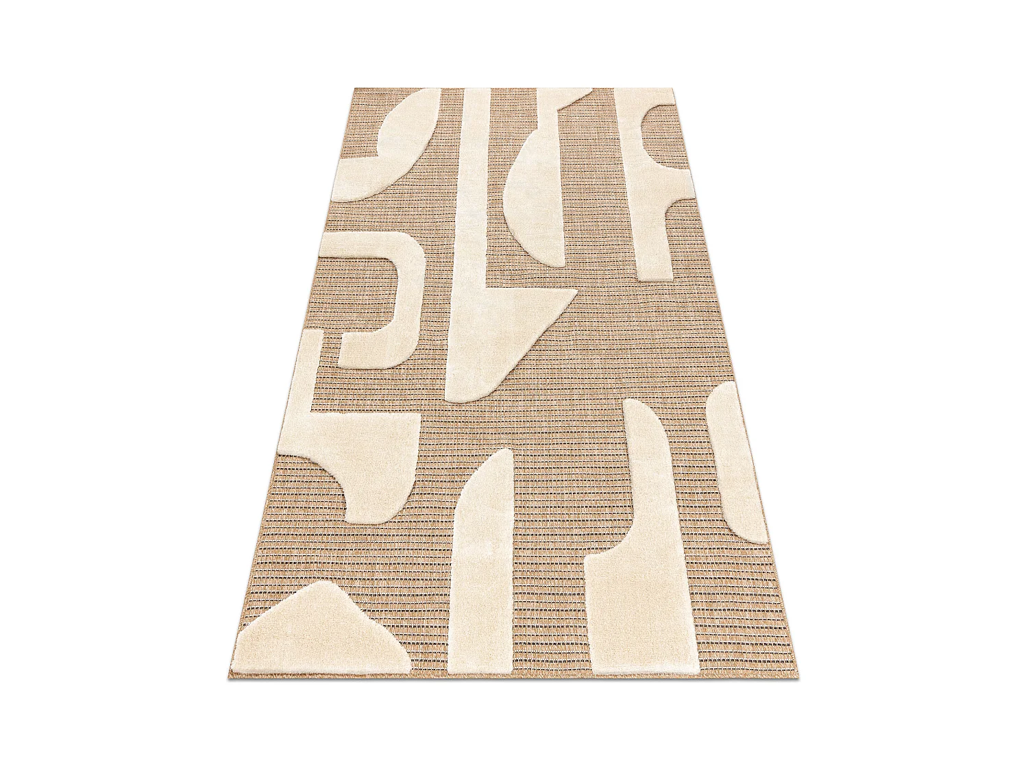 SPARK 0696A beige / room tapijt - Geometrisch, sisal, structureel 140x190 cm
