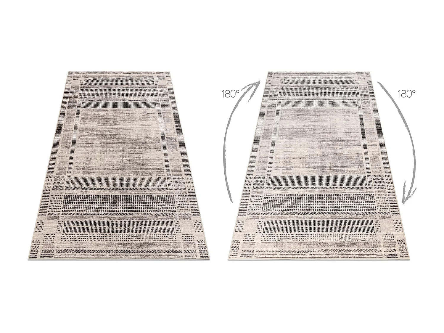 Tapis Laine ANGEL 7889 / 52022 Vintage, cadre beige / gris 200x300 cm
