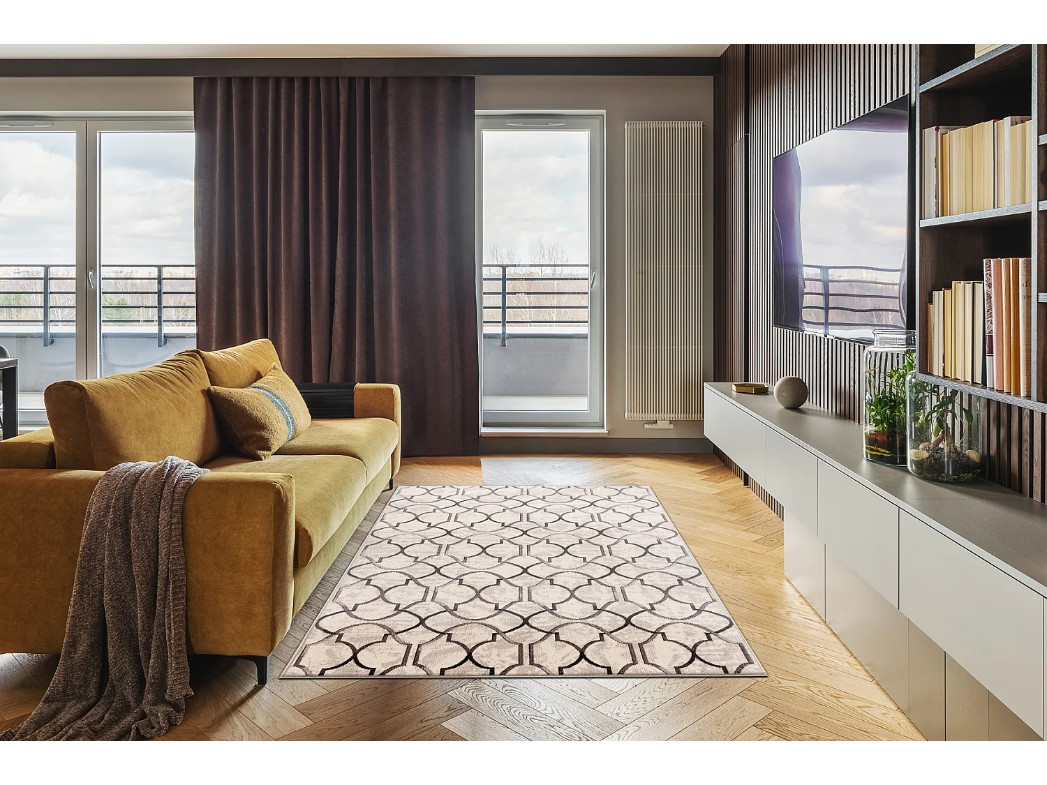 Tappeto Lana ANGEL 7905 / 52022 Traliccio marocchino beige / grigio 200x300 cm