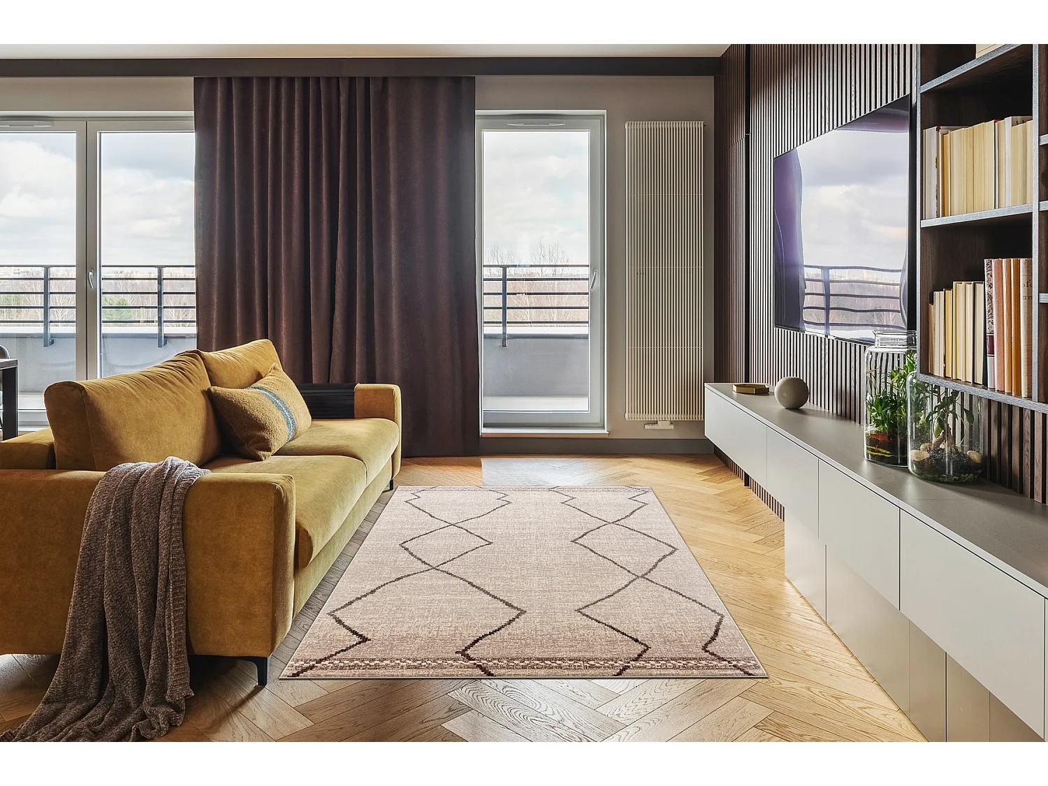 Teppichwolle ANGEL 1190 / 52022 Boho beige / grau 160x230 cm