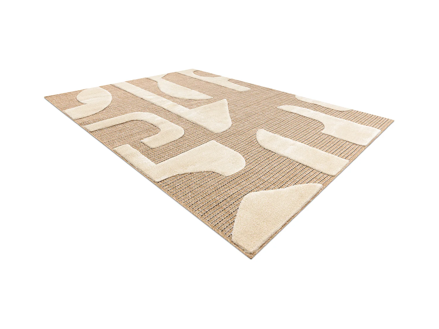 Tapis SPARK 0696A beige / crème - Géométrique, sisal, structurel 180x270 cm