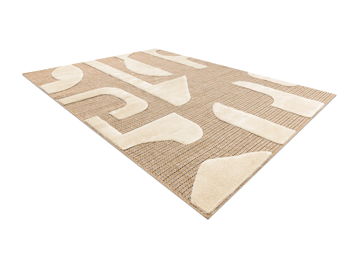 Tapis SPARK 0696A beige / crème - Géométrique, sisal, structurel 180x270 cm