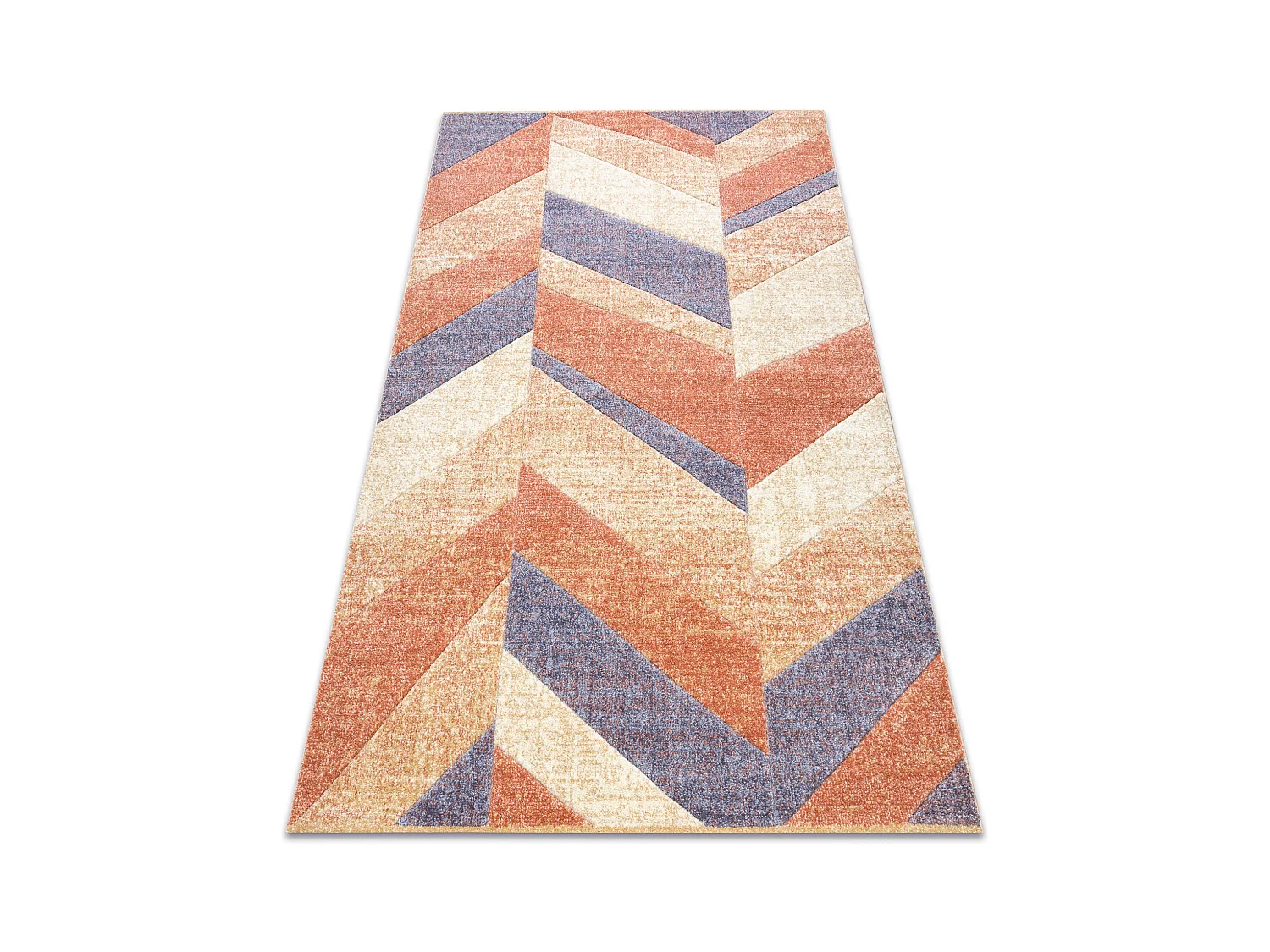 Tapis FEEL 5673/17931 chevrons beige/terre cuite/violet 80x150 cm