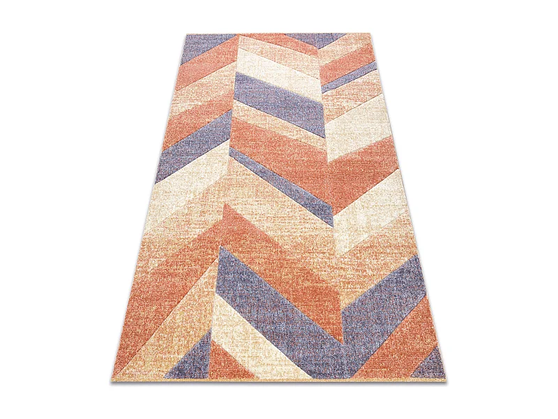Tapis FEEL 5673/17931 chevrons beige/terre cuite/violet 80x150 cm