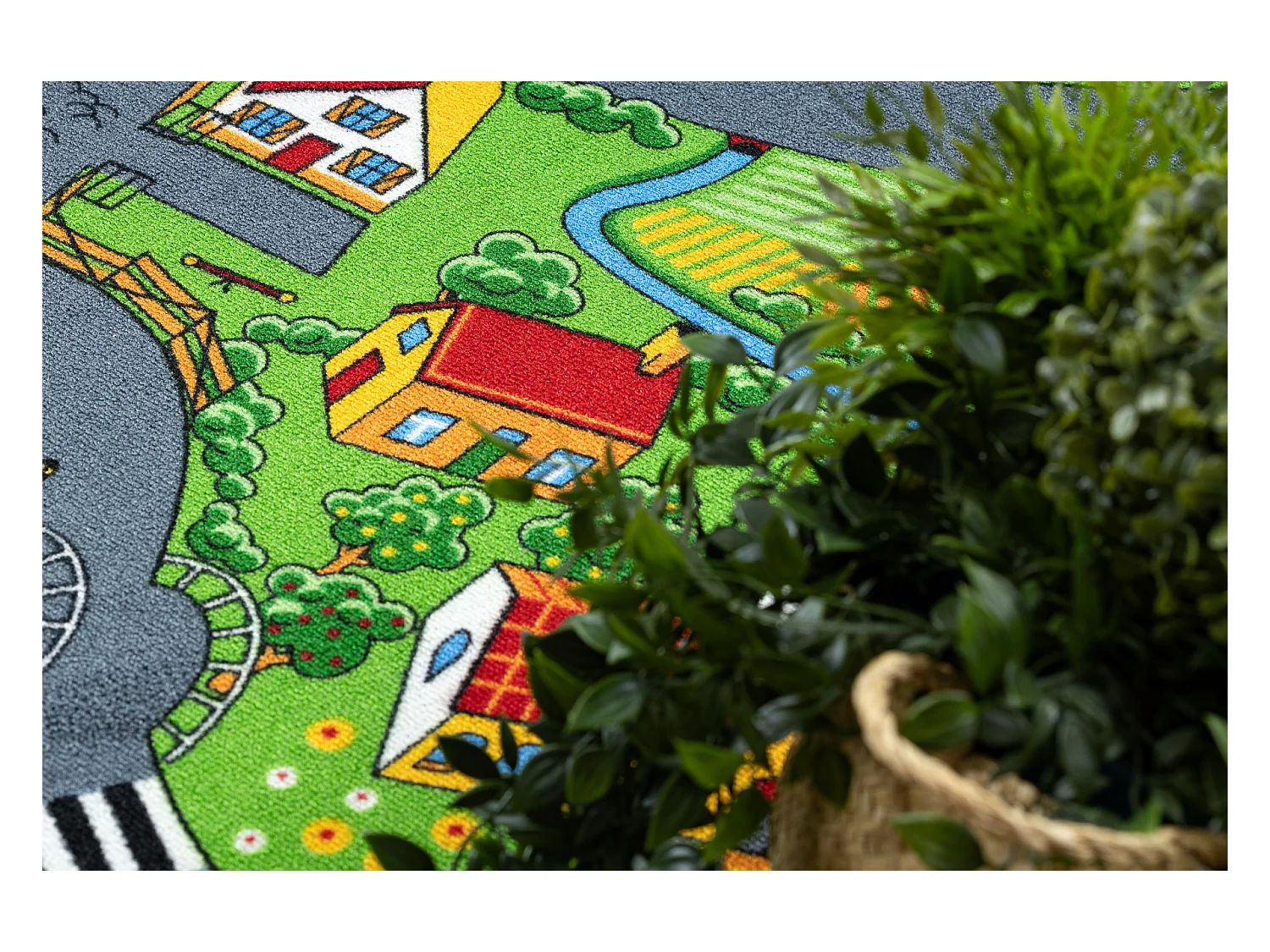 Teppich ring LITTLE VILLAGE cercle 200 cm