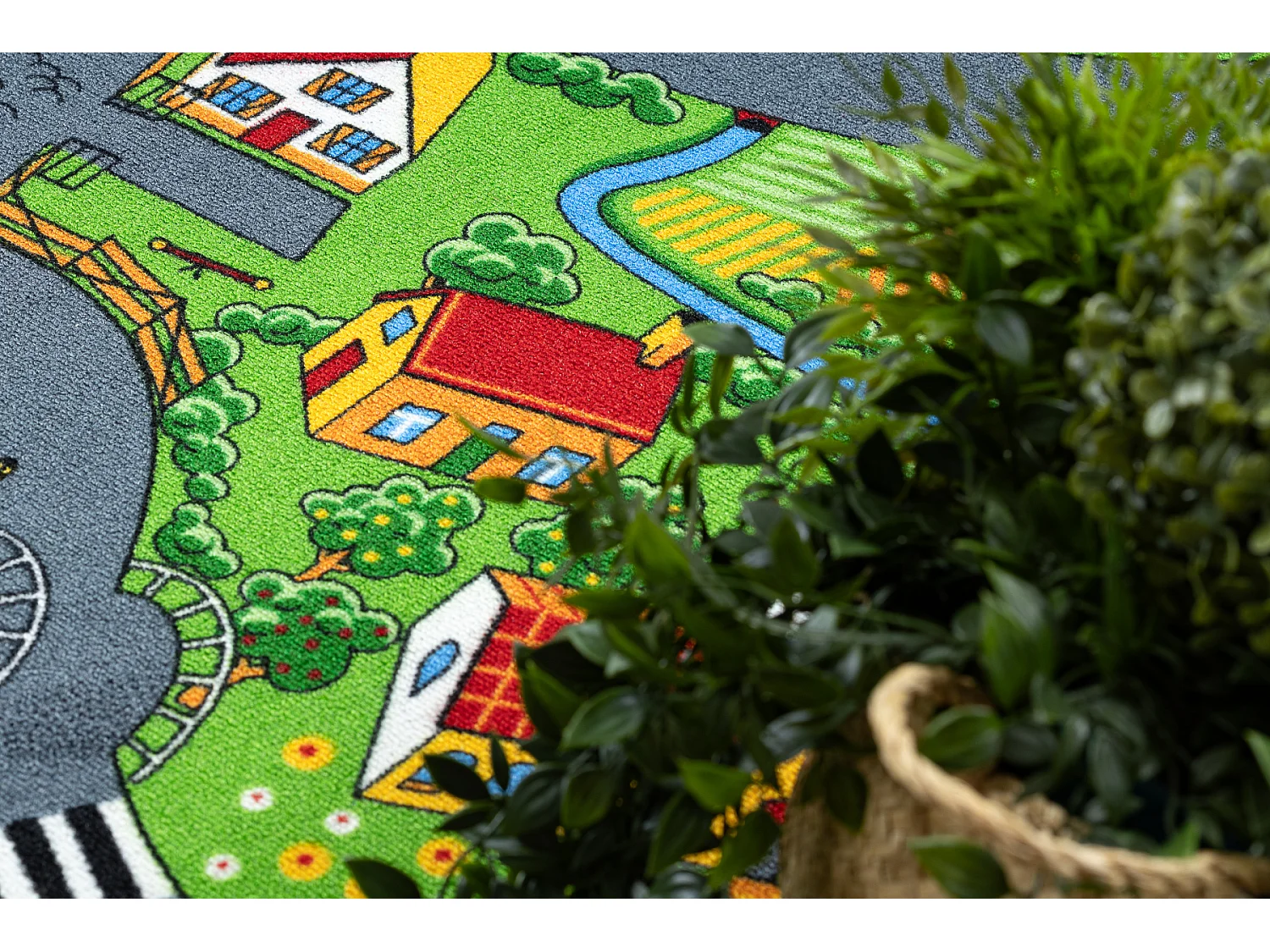 TAPIS cercle RUELLES, PETIT VILLAGE  cercle 200 cm