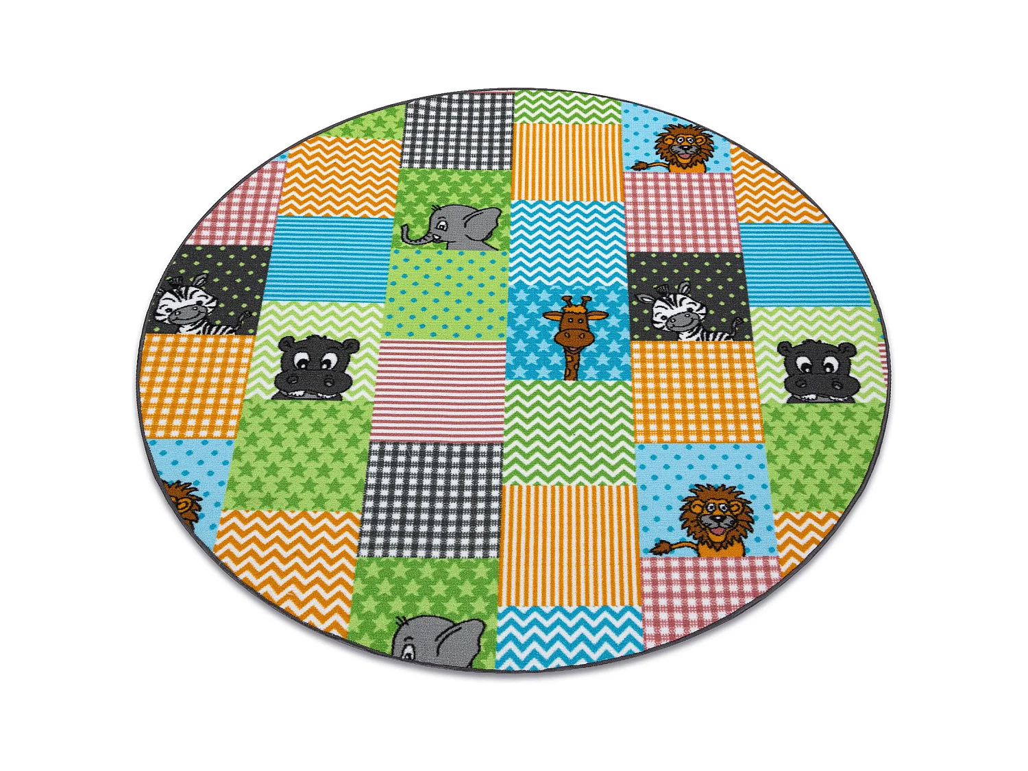 Tapis pour enfants ZOO Cercle animaux cercle 150 cm