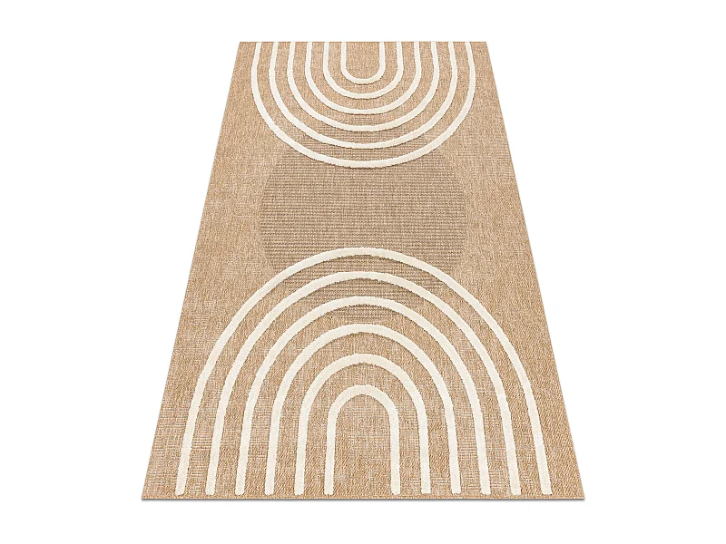 Tapis SPARK 0688A beige / crème - Géométrique, sisal, structurel 160x220 cm