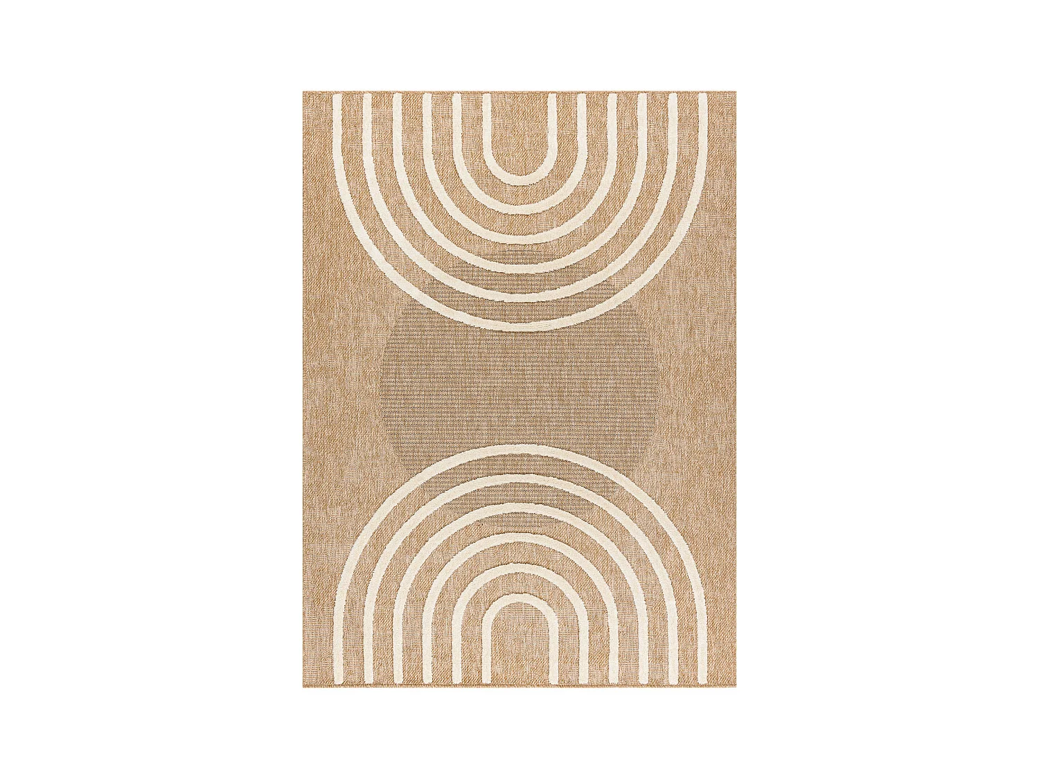 Tapis SPARK 0688A beige / crème - Géométrique, sisal, structurel 160x220 cm