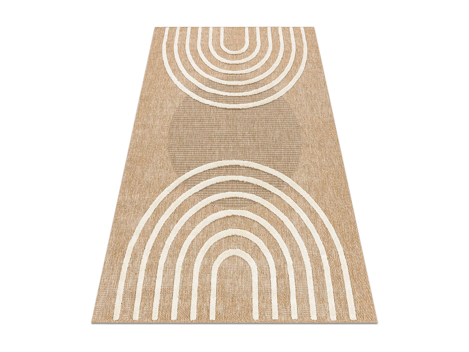 Tapis SPARK 0688A beige / crème - Géométrique, sisal, structurel 160x220 cm