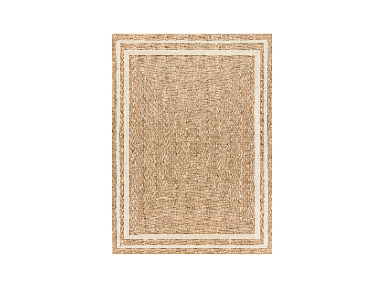 SPARK 0687A beige / creme Teppich - Rahmen, Sisal, Strukturell 80x150 cm