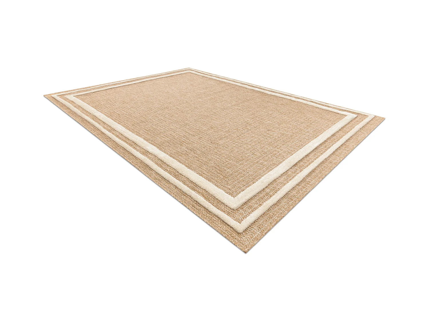 SPARK 0687A beige / creme Teppich - Rahmen, Sisal, Strukturell 80x150 cm