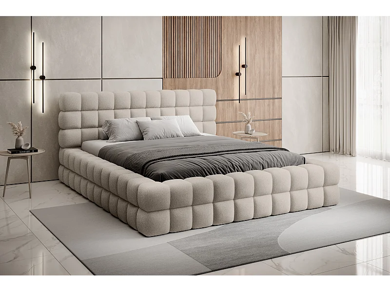 Bett Dario M-160x200/Stoffbezug-Royal18/Beige