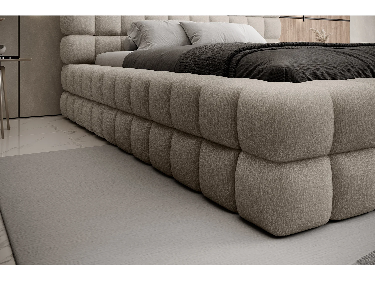 Lit Dario L-180x200/Tissu-Royal18/Beige