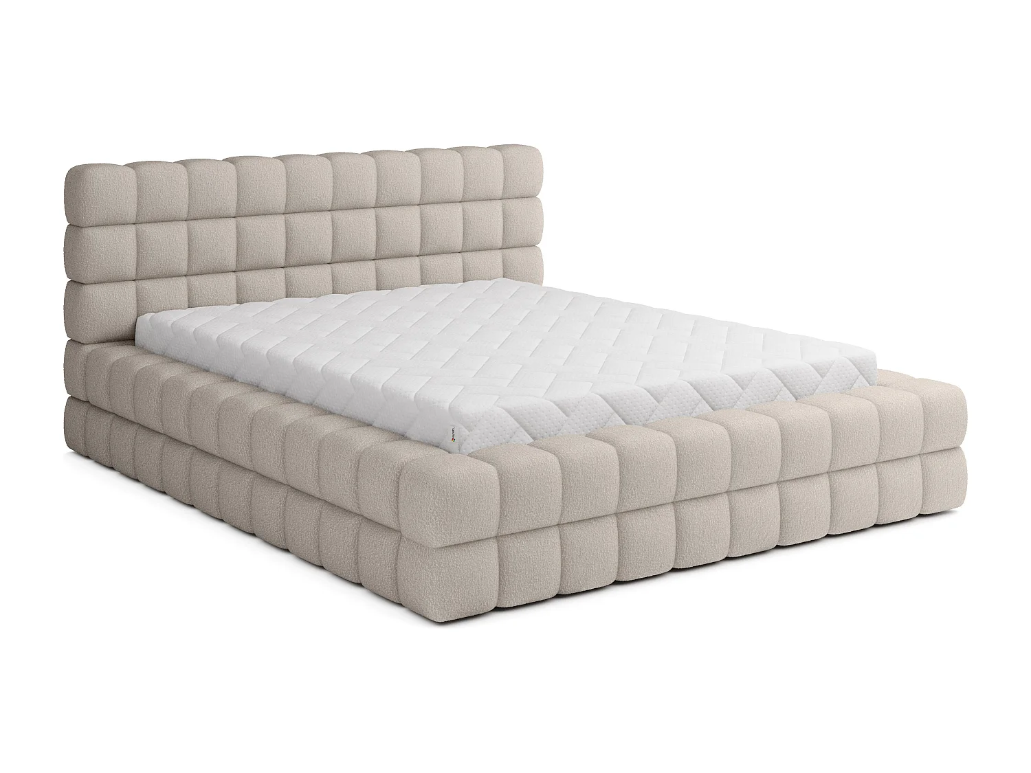 Lit Dario L-180x200/Tissu-Royal18/Beige