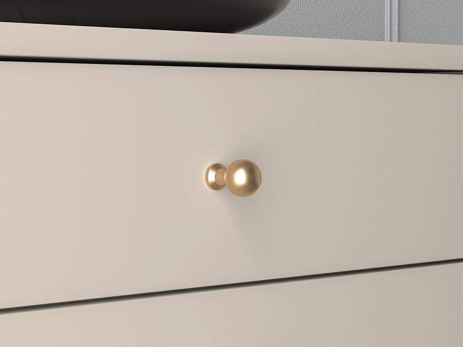 Buffet 2 portes - 3 tiroirs - 160 cm - beige - CALETTO