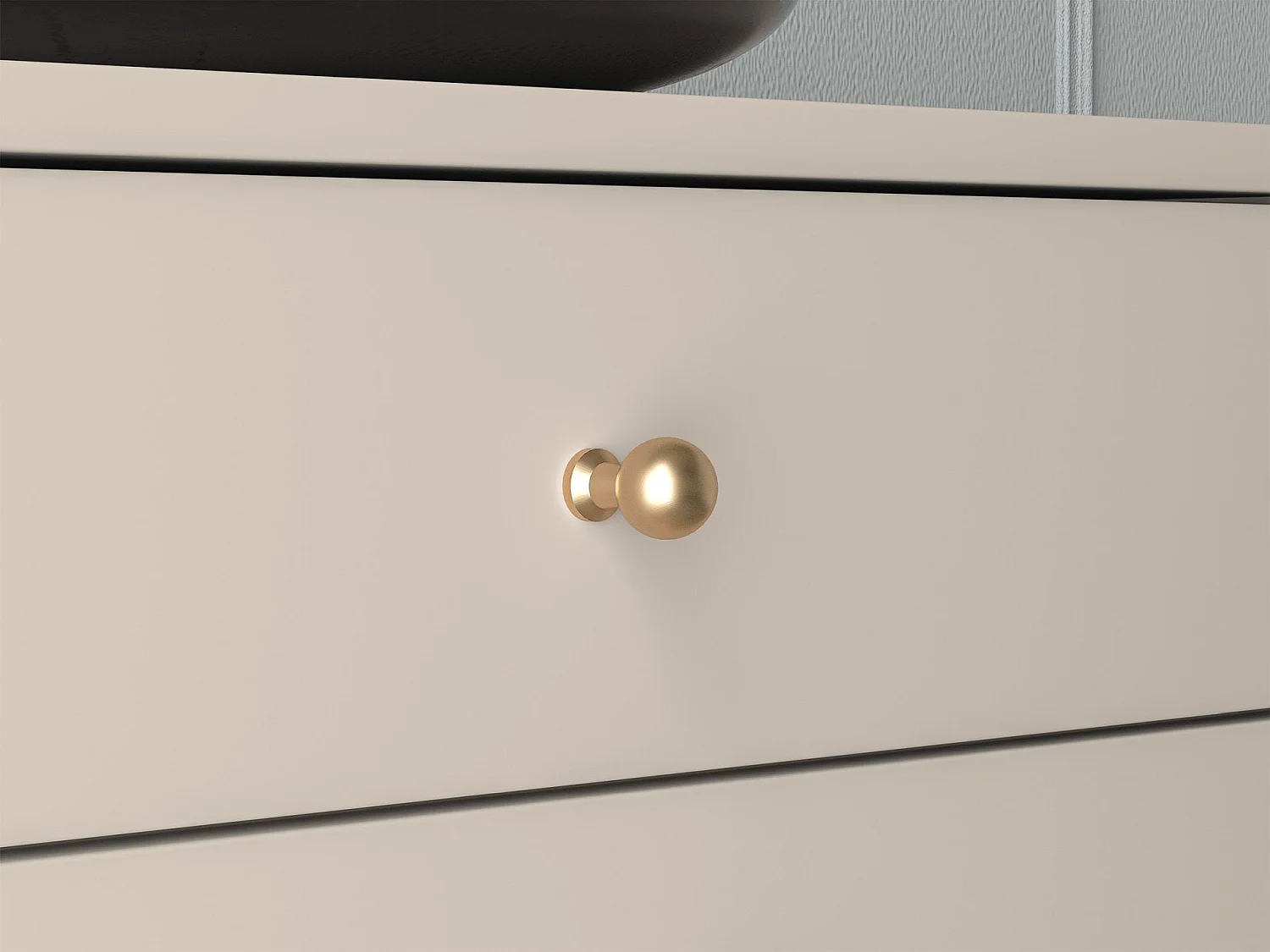 Buffet 2 portes - 3 tiroirs - 160 cm - beige - CALETTO