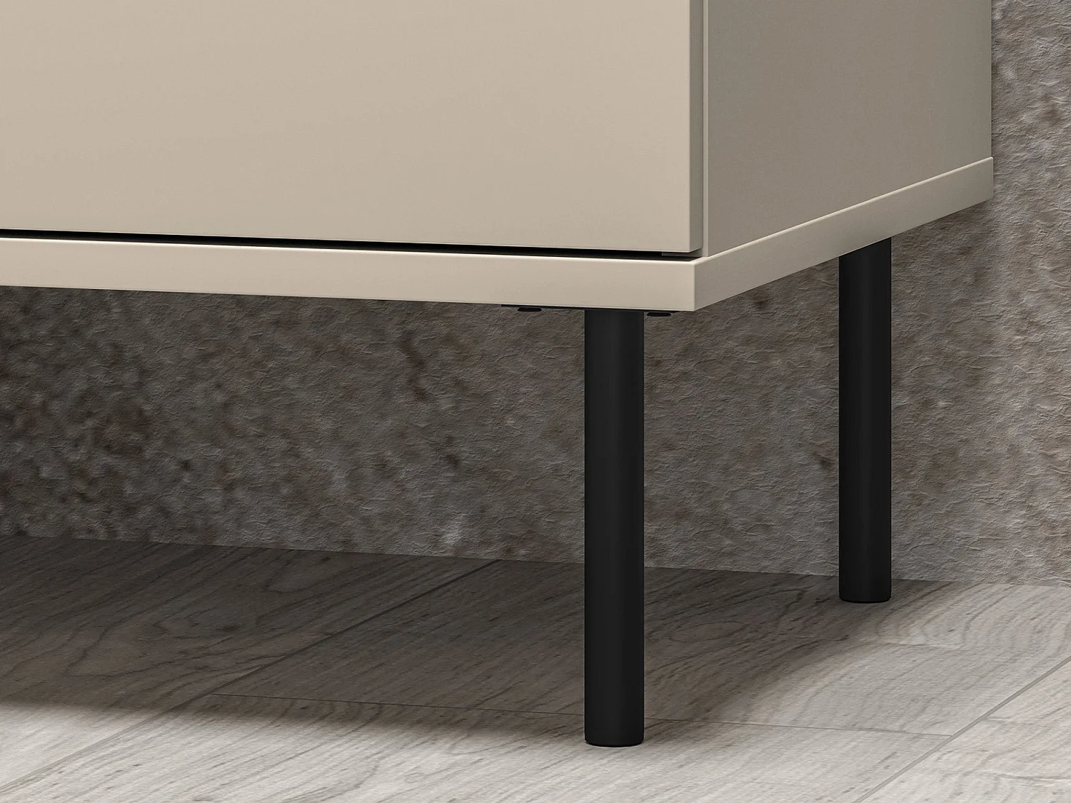 Buffet 2 portes - 3 tiroirs - 160 cm - beige - CALETTO