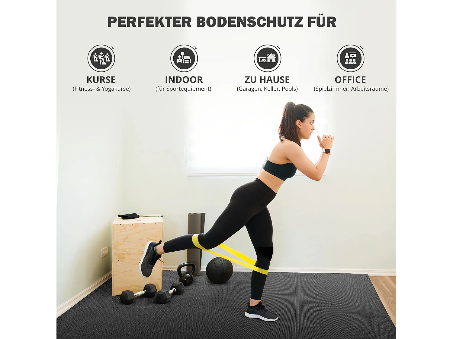 Schutzmatten Bodenschutzmatte Set Sportmatte