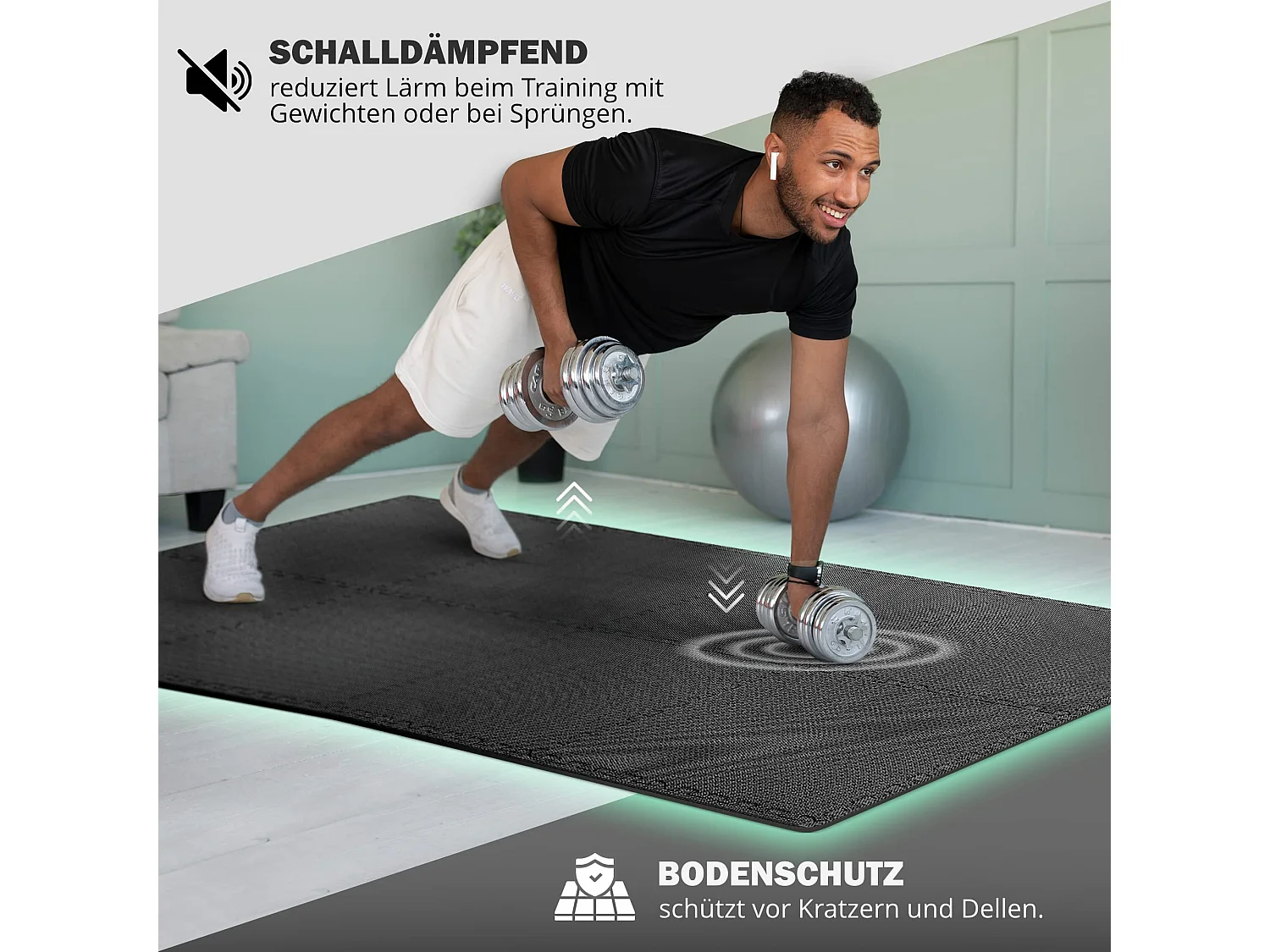 Schutzmatten Bodenschutzmatte Set Sportmatte