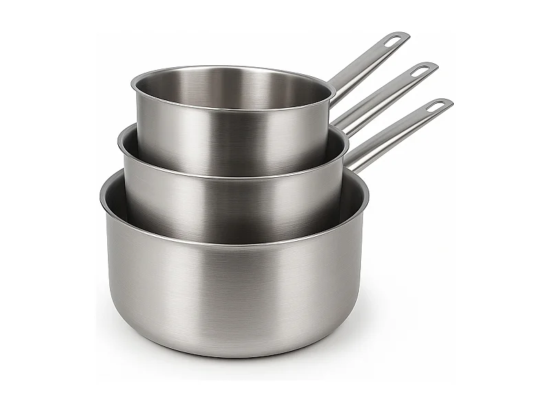 Menastyl - Set De 3 Casseroles Professionnel 16/18/20cm En Acier Inoxydable