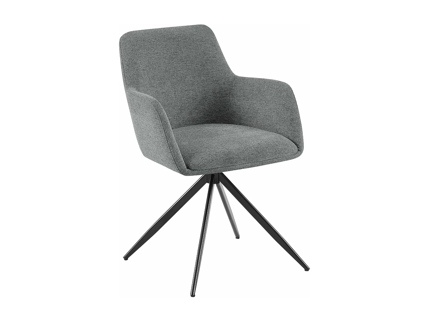 chaises avec accoudoirs - Tissu - Gris - Olema