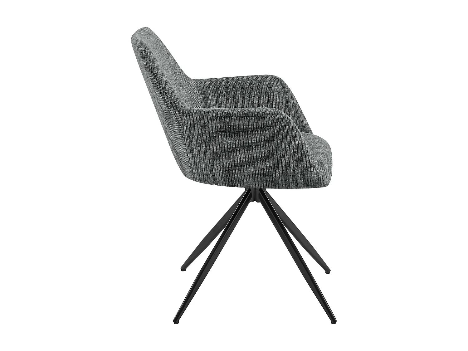 chaises avec accoudoirs - Tissu - Gris - Olema