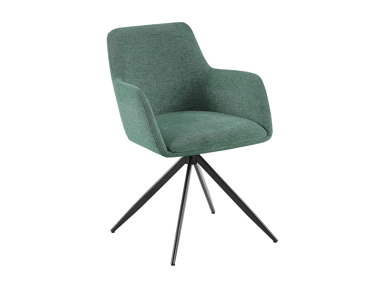 chaises avec accoudoirs - Tissu - Vert - Olema