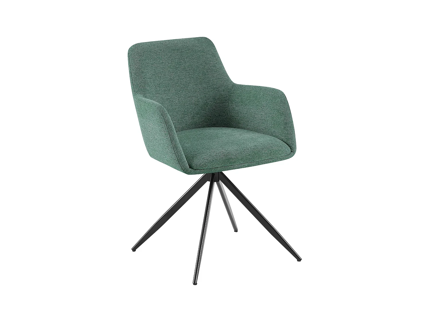 chaises avec accoudoirs - Tissu - Vert - Olema