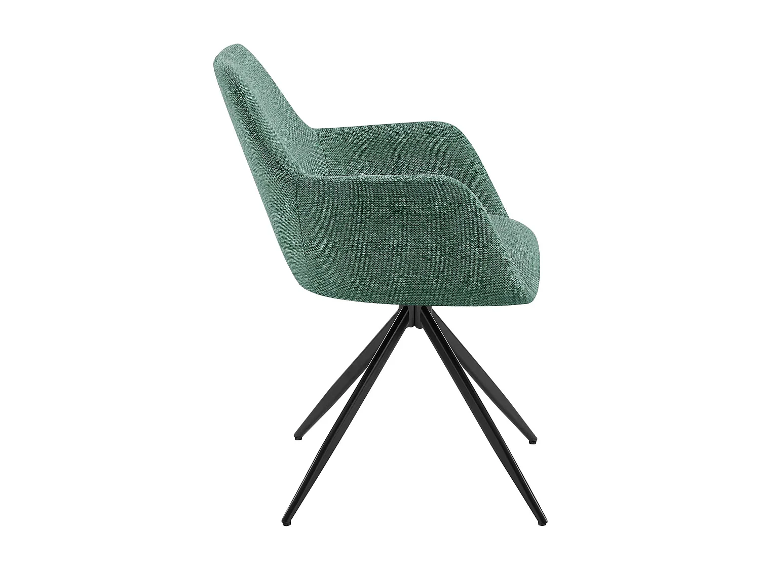 chaises avec accoudoirs - Tissu - Vert - Olema