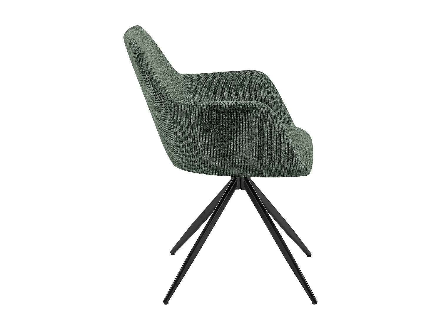 chaises avec accoudoirs - Tissu - Vert - Olema