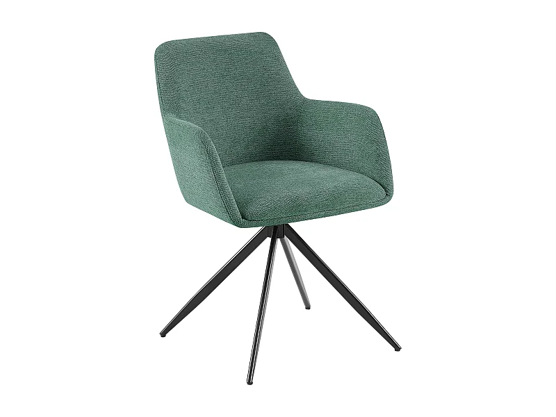 chaises avec accoudoirs - Tissu - Vert - Olema