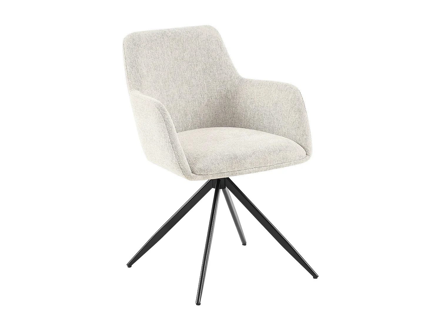 chaises avec accoudoirs - Tissu - Crème - Olema