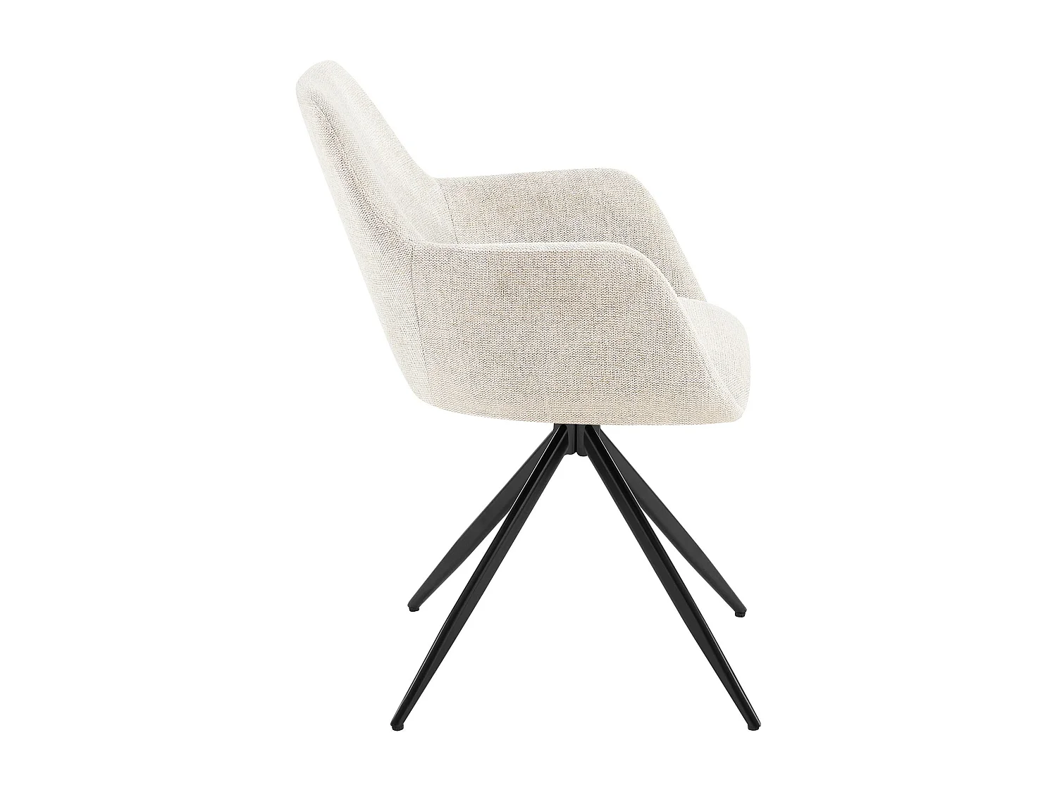 chaises avec accoudoirs - Tissu - Crème - Olema