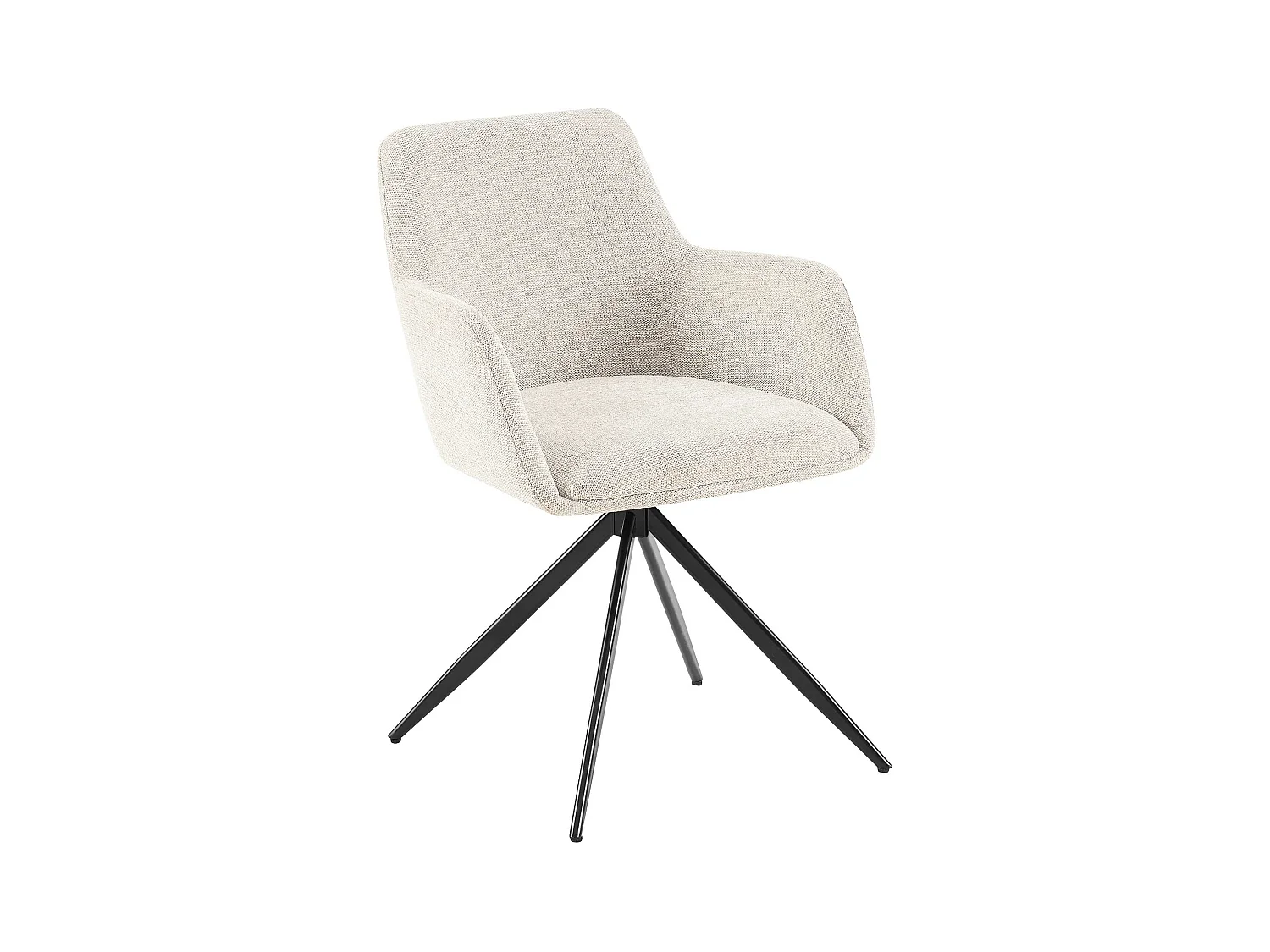 chaises avec accoudoirs - Tissu - Crème - Olema
