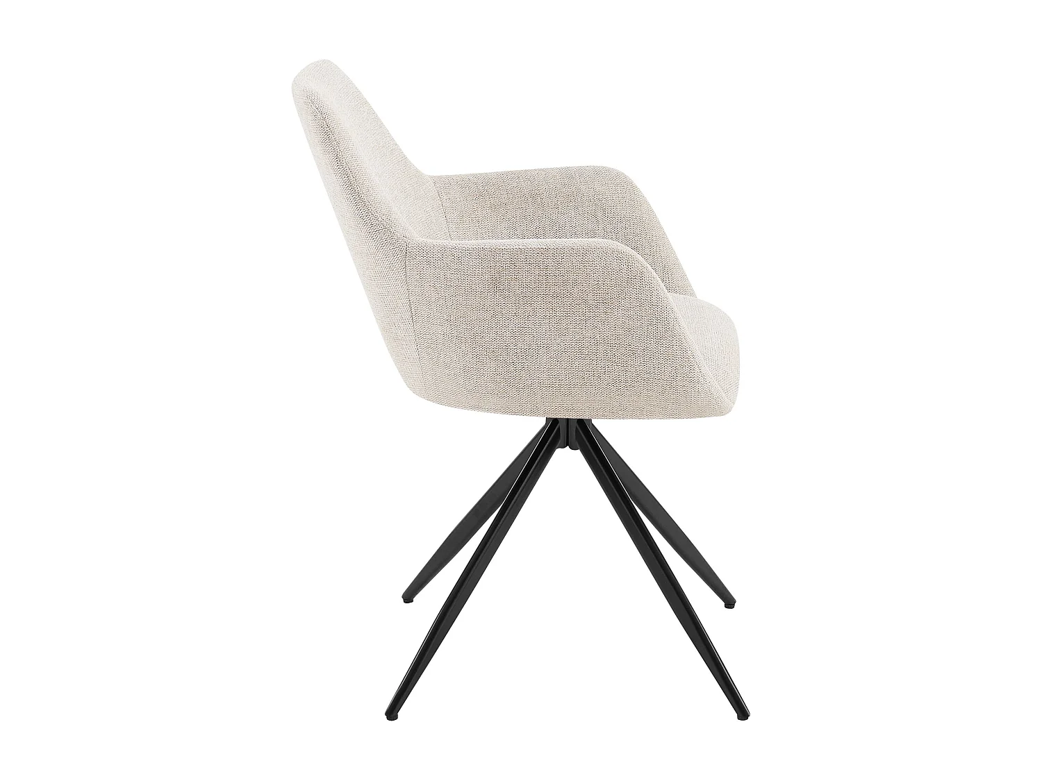 chaises avec accoudoirs - Tissu - Crème - Olema