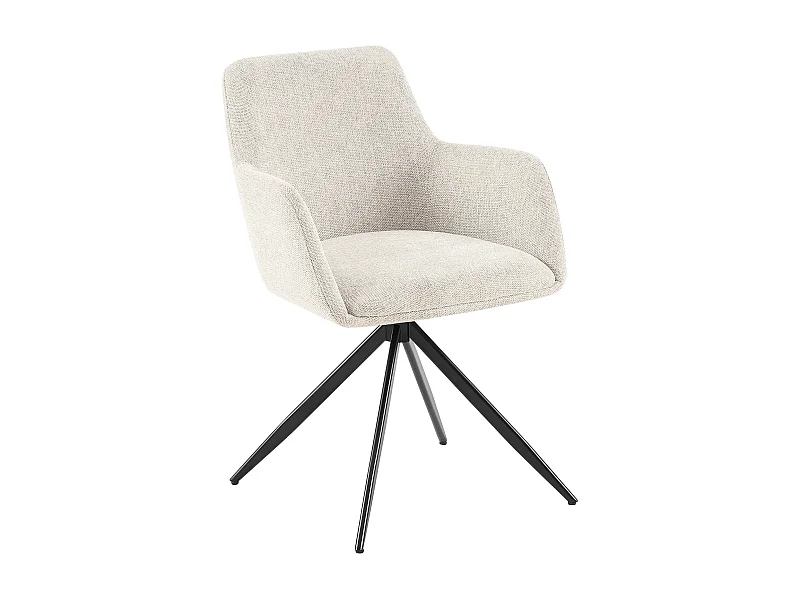 chaises avec accoudoirs - Tissu - Crème - Olema