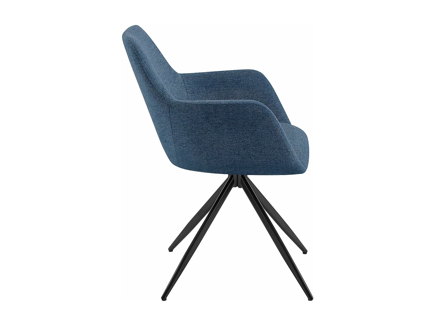 chaises avec accoudoirs - Tissu - Bleu - Olema