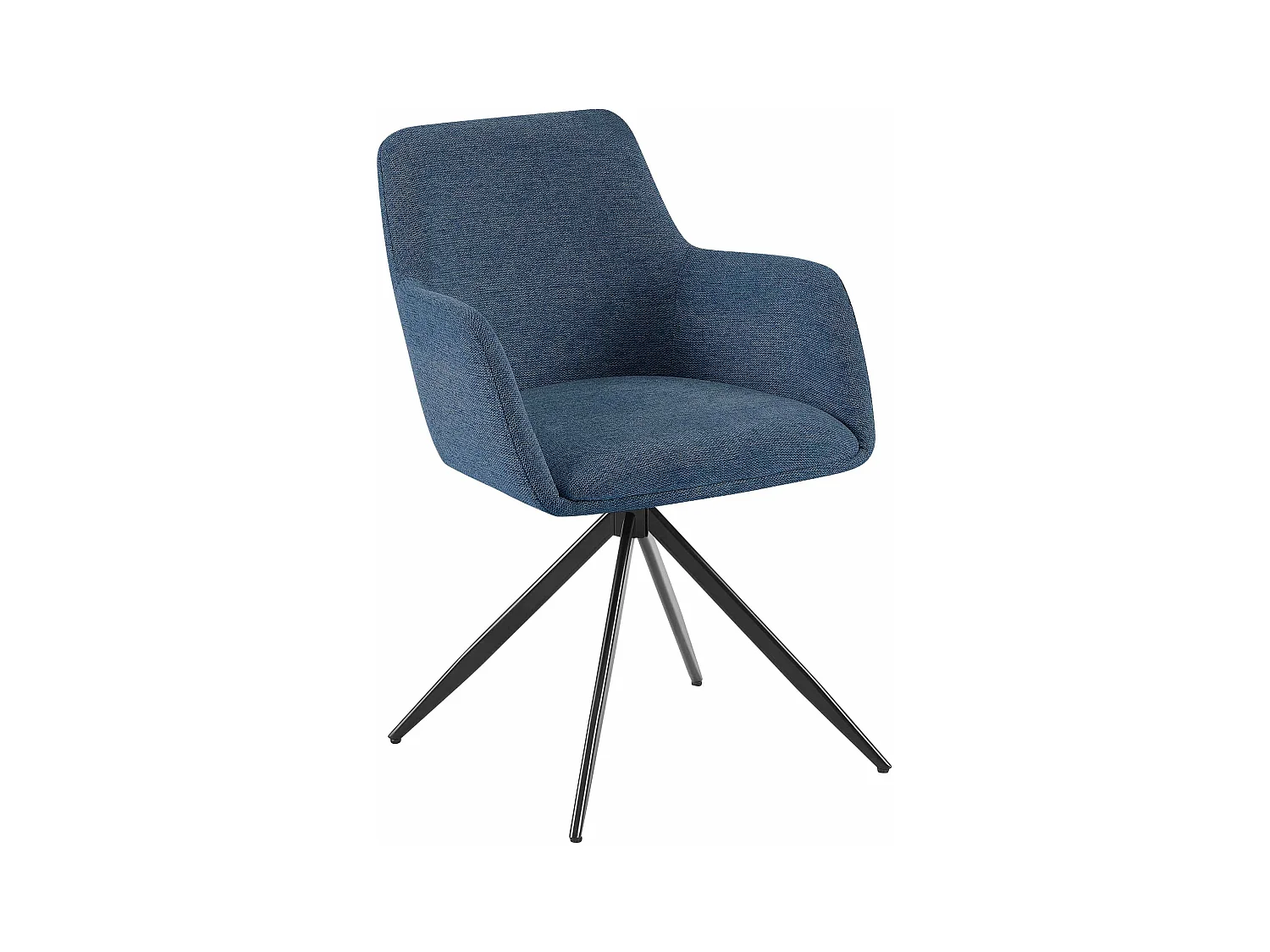 chaises avec accoudoirs - Tissu - Bleu - Olema