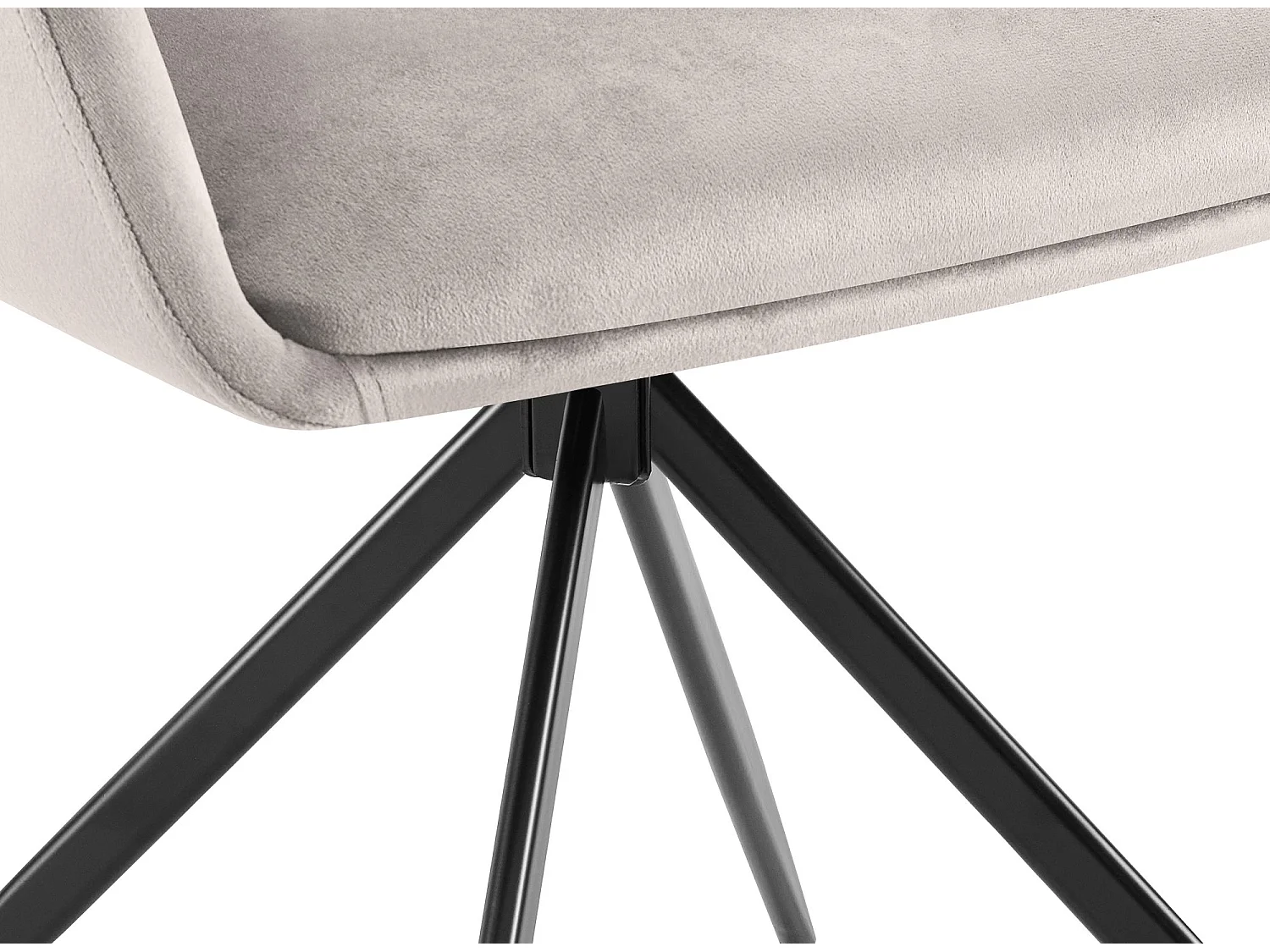 chaises avec accoudoirs - Velours - Gris - Olema