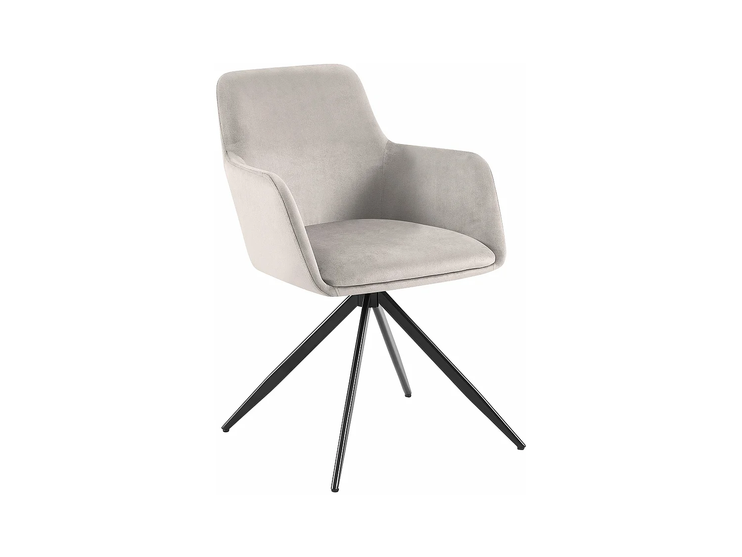 chaises avec accoudoirs - Velours - Gris - Olema